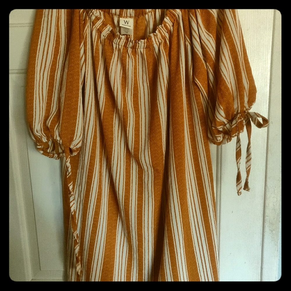 Striped plus size dress